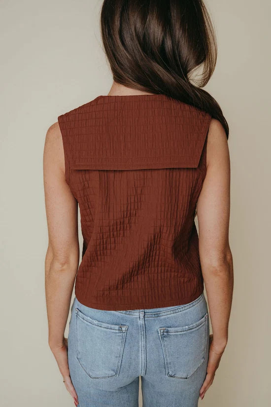 Lynn Top in Brown Texture