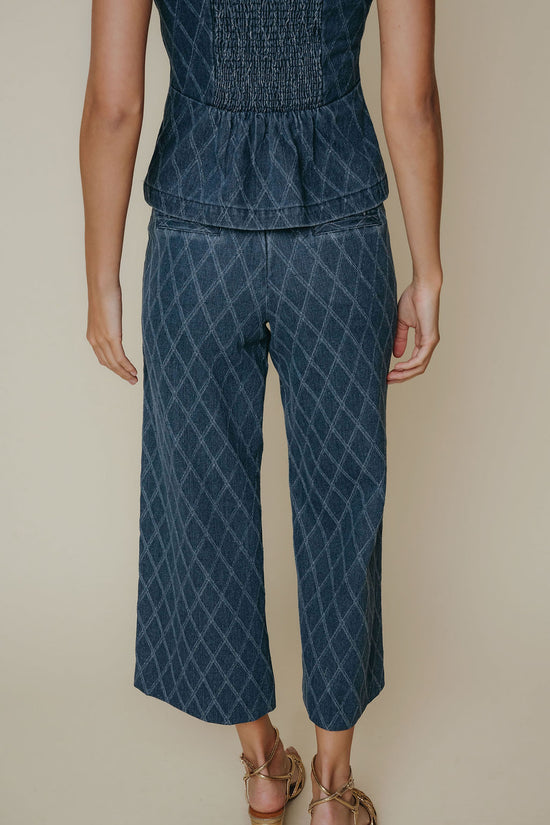 Pearl Pant in Textured Denim