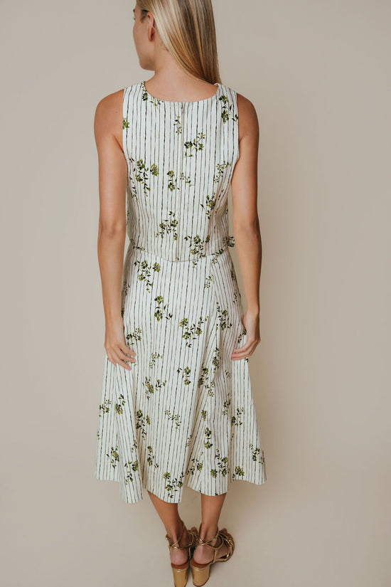 Haven Skirt in Pinstripe Floral