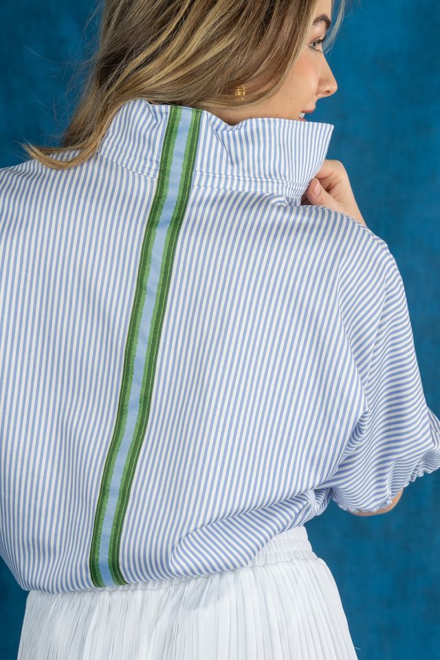 Poppy Top in Grapemist Stripe