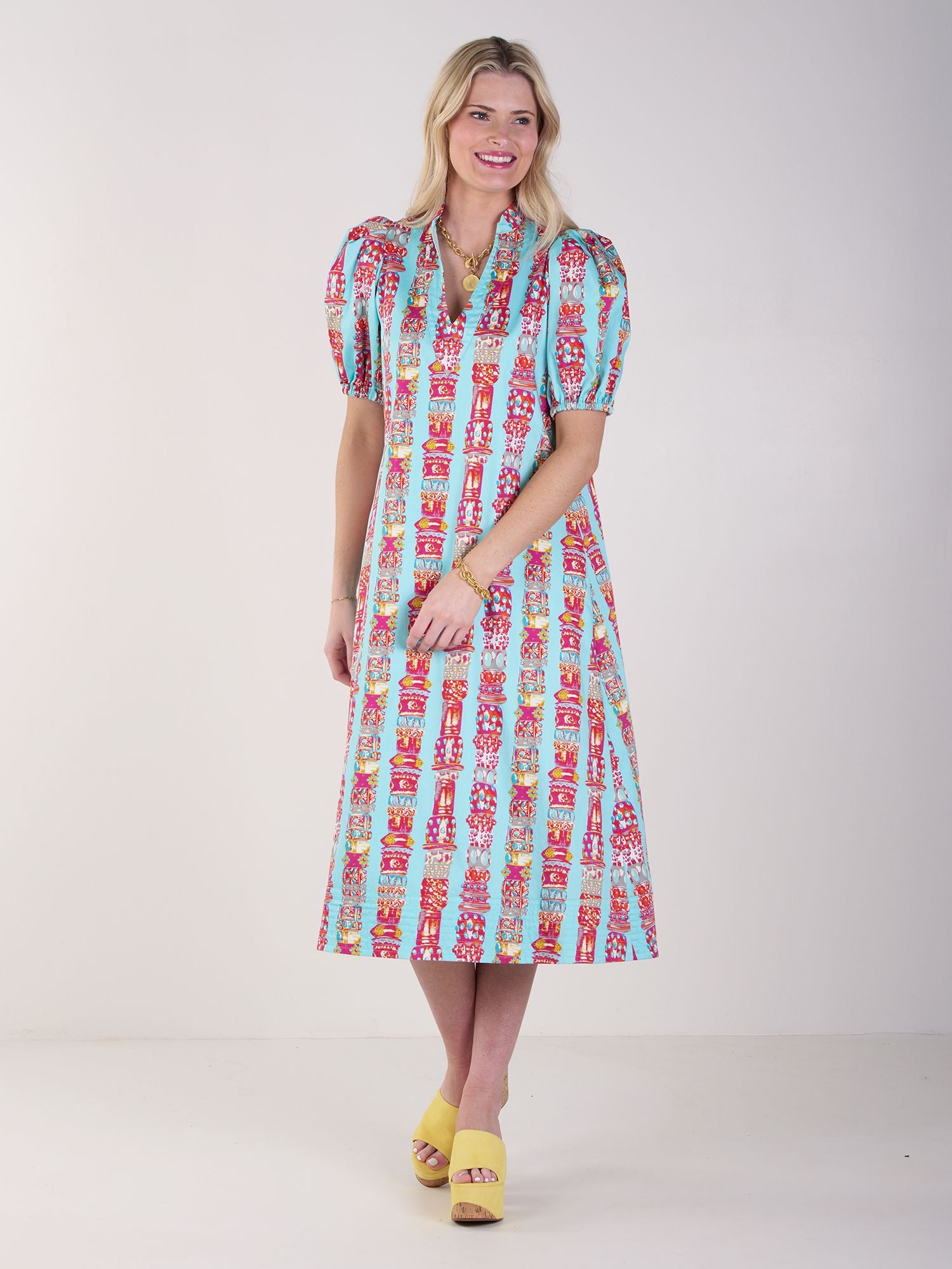 Hampton Dress in Iconic Iris