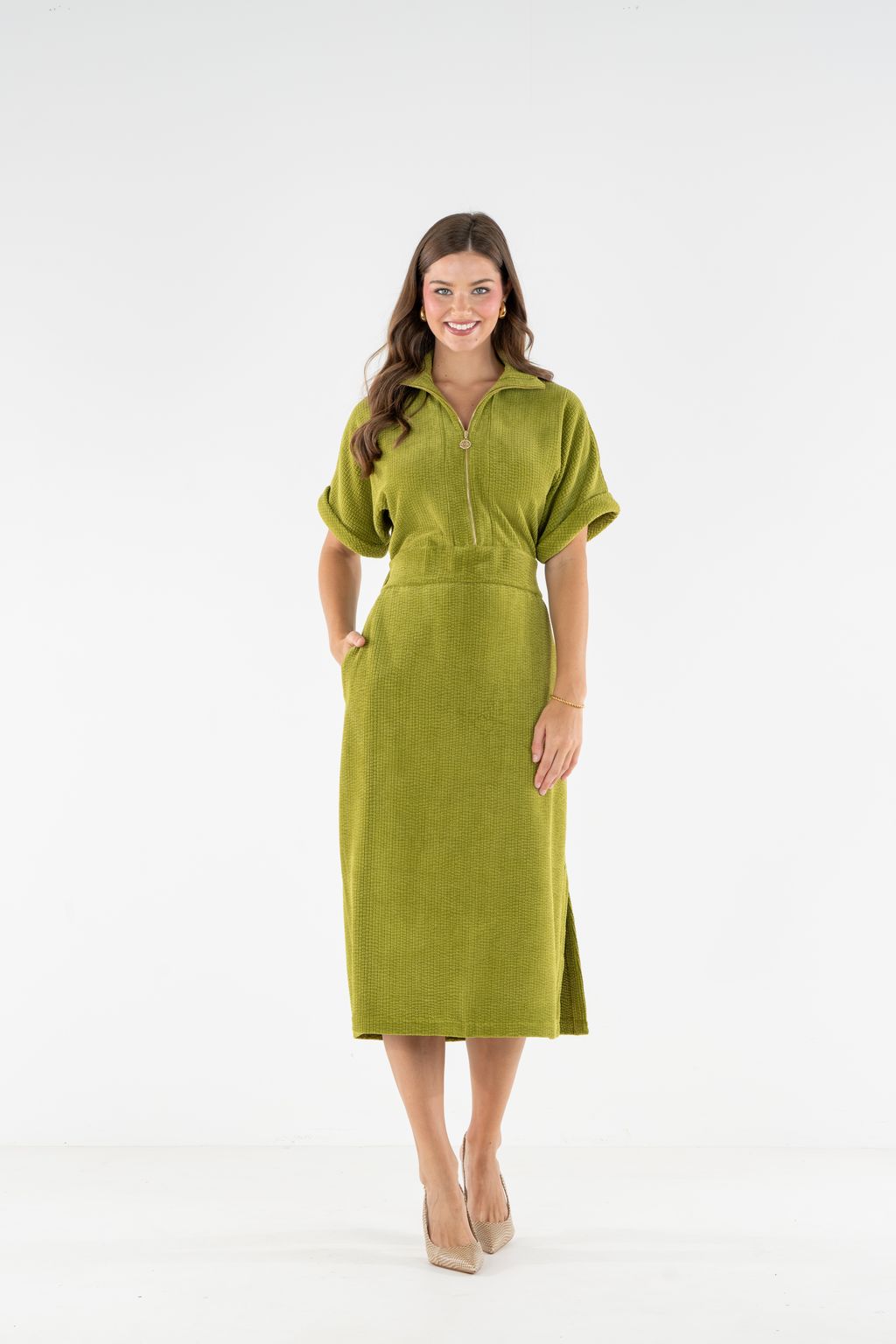 Sarah Dress in Cardamom