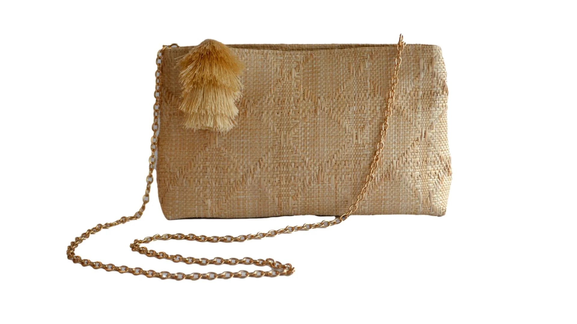 Luxe Bali Straw Island Clutch