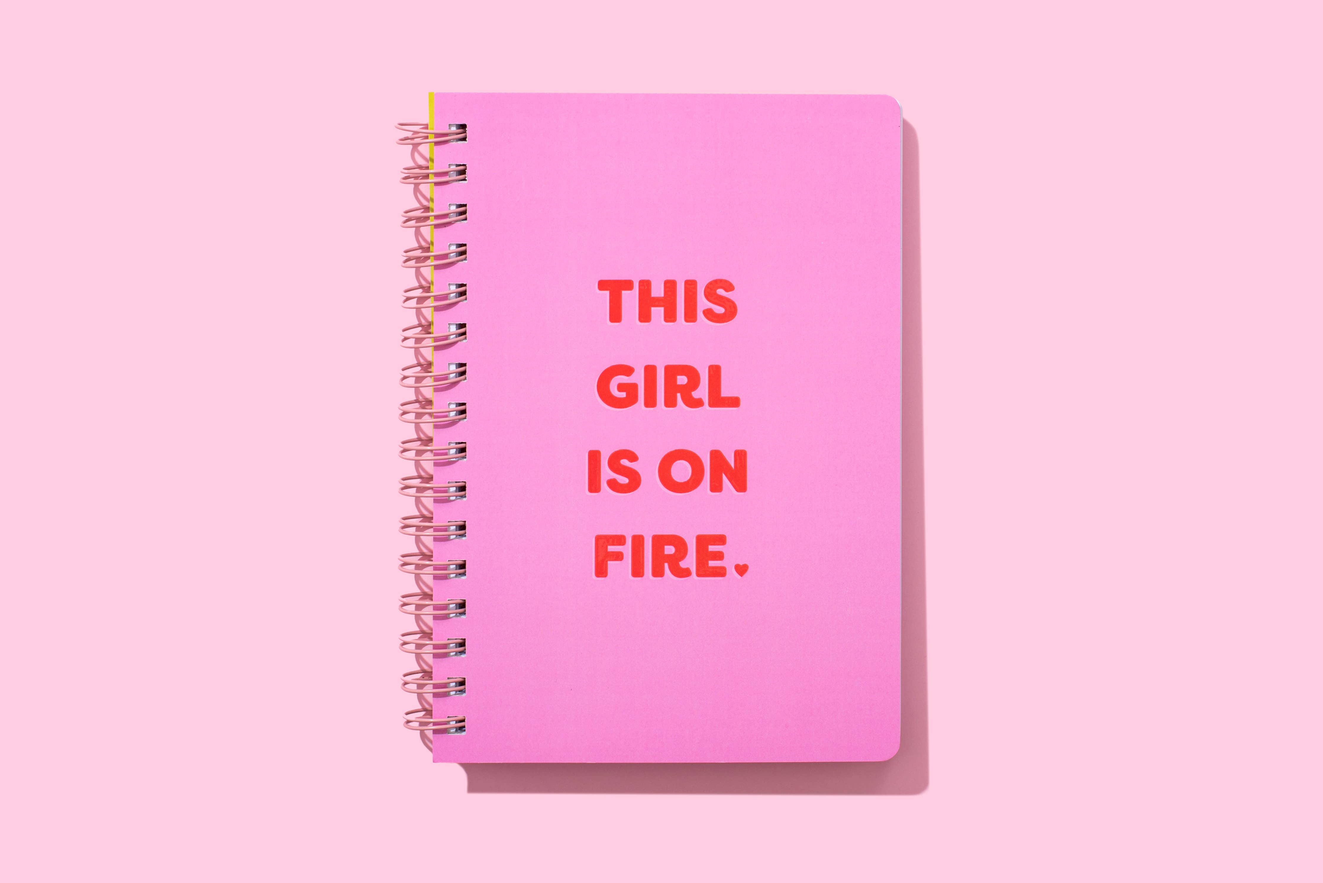 Spiral Notebook - "This Girl is on Fire"