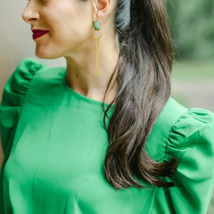 Portia Chalcedony Earrings