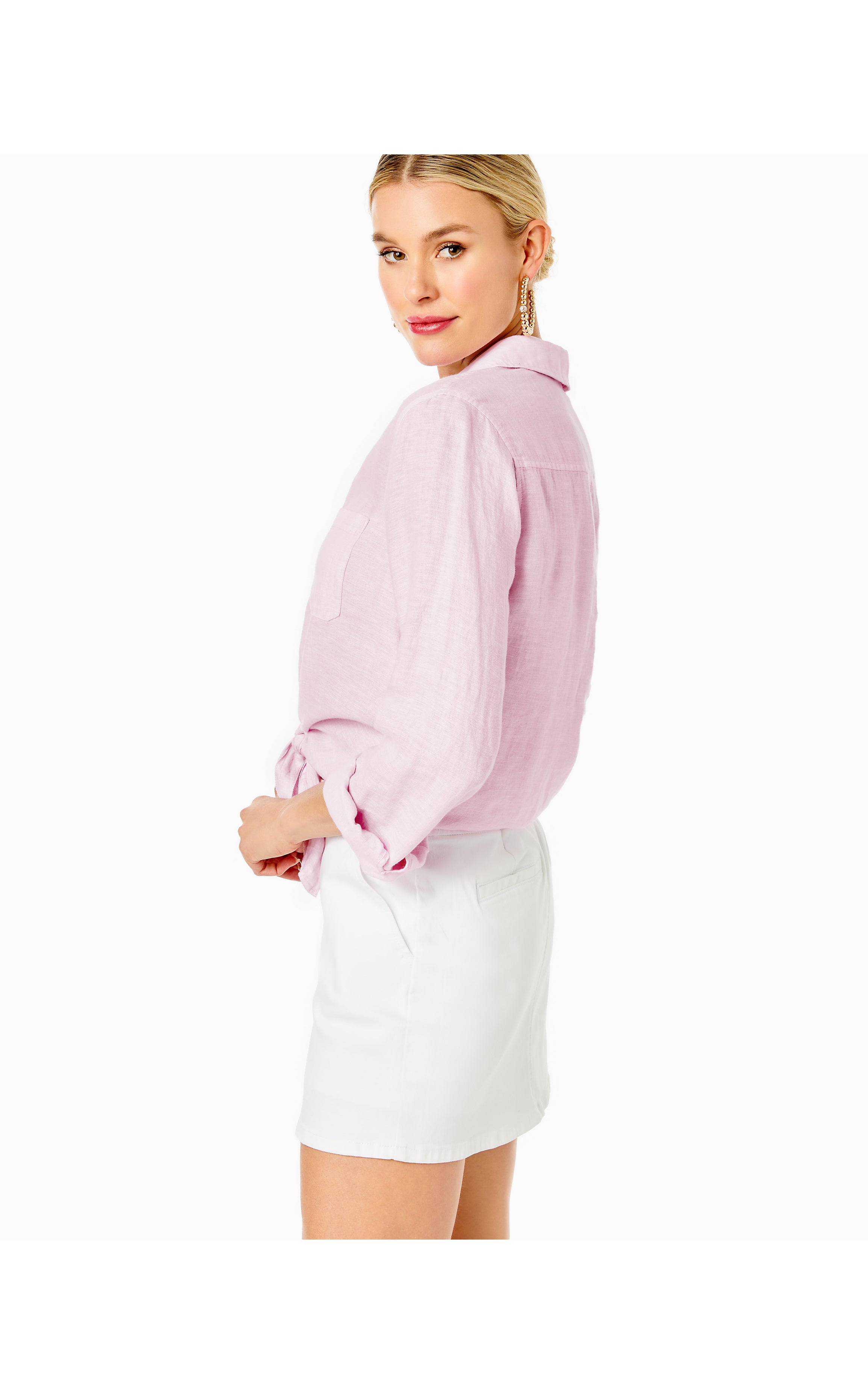 Colette Denim Skort in Resort White